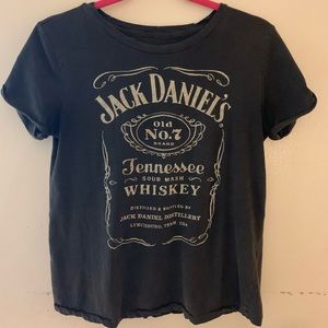 LUCKY BRAND Distressed Jack Daniels T-Shirt